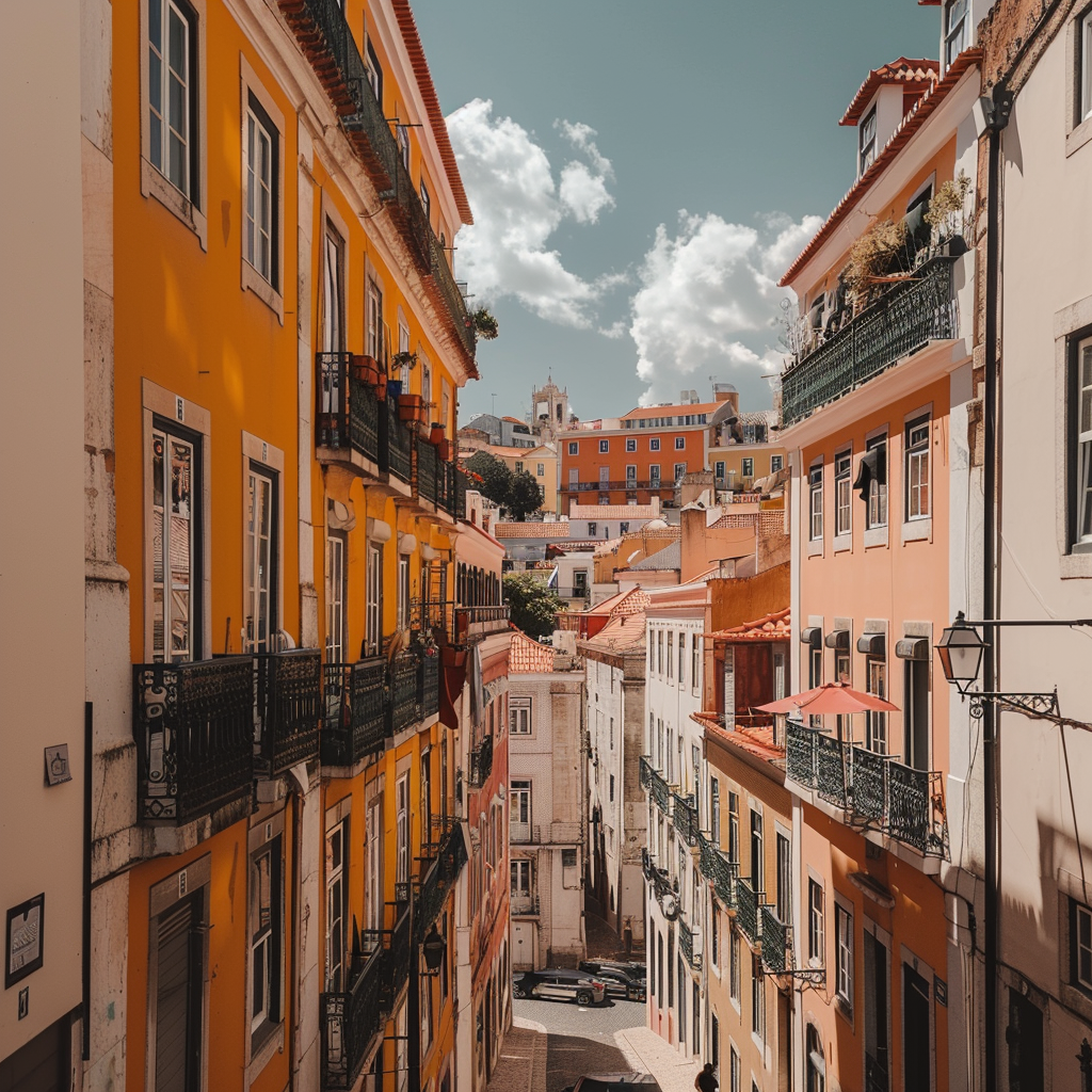 The vibrant streets of Lisbon, Portugal, one of the best cities for location-independent professionals, offering a perfect blend of culture, history, and modern amenities