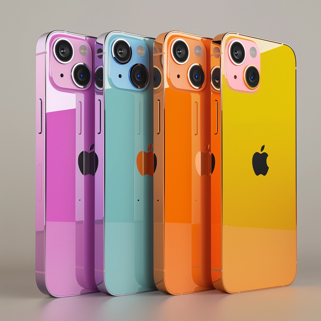 iPhone 15 lineup displayed side by side, showcasing eSIM compatibility